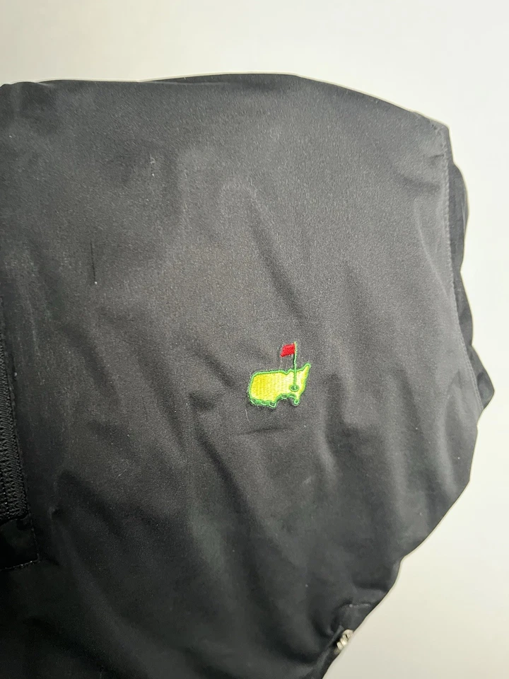 Masters Tech Pullover Jacket Men Medium Black Golf Augusta 1/4 Zip Windbreaker - Image 2 of 4