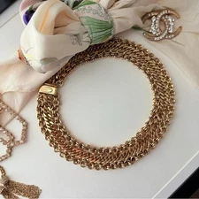 Guy Laroche Necklace Heavy Link Chain Necklace NEEDS REPAIR