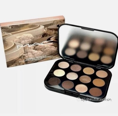 MAC Connect Color 12-Pan Eyeshadow Palette Unfiltered Nudes Full Size NIB $56