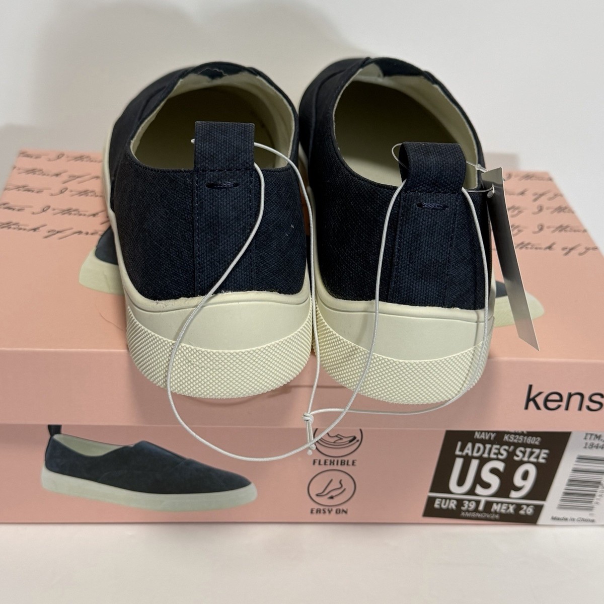 Kensie Salia Women's Shoes Size 9 Navy Slip-On Casual Cushioned