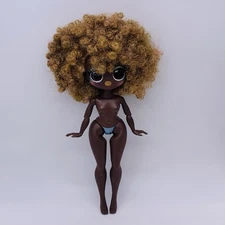 LOL Surprise OMG Movie Magic Studios Agent Soul 9” Doll Gold Afro Nude No Outfit