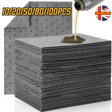 Oil Absorbent Pads Oil Fuel Soak Spill Kit Refill Pads Garage Workshop (10-100)