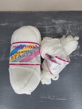 Mary Maxim Starlette Yarn 01 White 4 ply Acrylic Worsted-3.5oz 230yds + EXTRA
