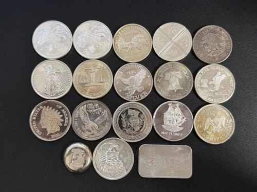 LOT x 18 1 oz  .999 Fine Silver Mixed Vintage And Modern