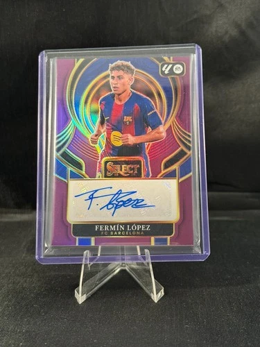 Fermin Lopez 2025-26 Panini Select La Liga Purple Prizm Auto /49 #SS-FL