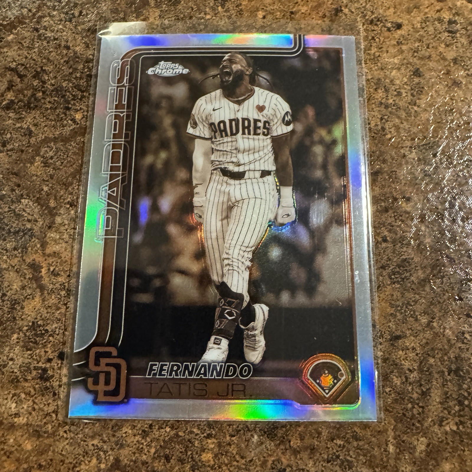 2025 Topps Chrome Baseball Fernando Tatis Jr Negative Refractor #159 Padres
