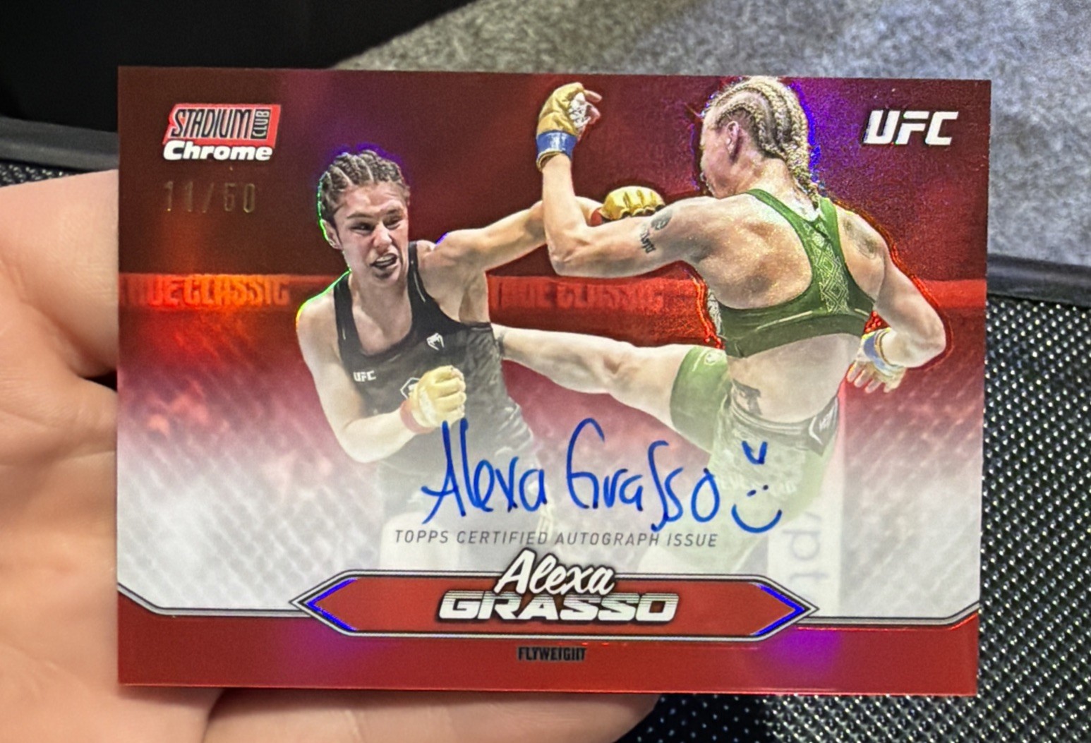 2025 Topps Stadium Club UFC - Chrome Autographs Alexa Grasso #CAS-AGO Red...