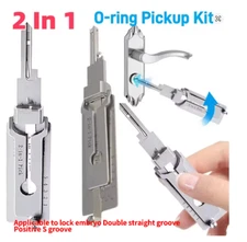 SS001 Stainless Steel Key Decoder 2 In 1 Precision Hook & Pick Lock Set