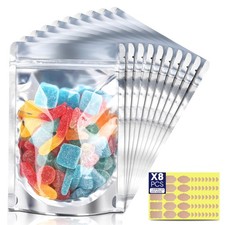 120pcs Stand Up Pouch Bags, 5.5" x 7.8" Mylar Bag for Food Storage, Clear Fro...