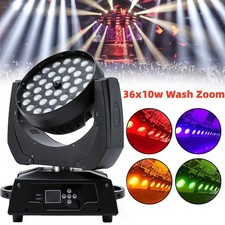 36X10W Wash Zoom Moving Head Light 360W RGBW DMX LED Stage Beam Lighting Show DJ