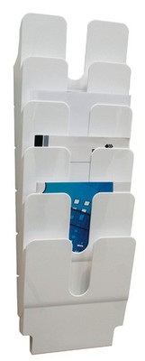 DURABLE Wand Prospekthalter Set ''FLEXIPLUS 6'' A4 6 Fächer weiß
