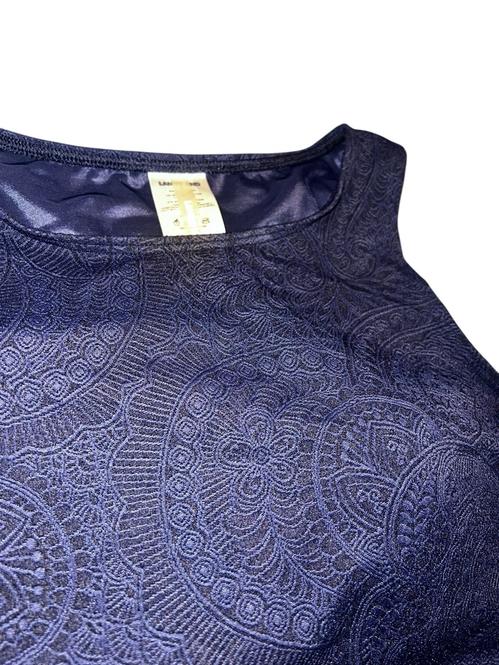 LANDS END 尺寸 6 泳装 3 件装海军蓝花卉游泳三明治比基尼下装 — 第 3/4 张图片