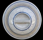New ListingNice Old RED WING 9 in Stoneware Water Cooler Daisy Petal Lid BLUE & WHITE
