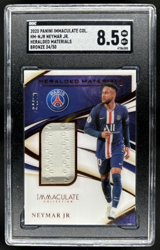 2020-21 Immaculate Collection Neymar Jr Heralded Jersey Bronze #/50 SGC 8.5