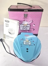 Nostalgia Electrics Cupcake Party Maker with Storage Tin & Manual, Working ✅️ 