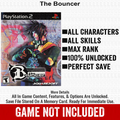 The Bouncer 100% PS2 Memory Card All CHEATS ITEMS