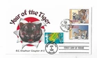 USA 1998 Year of the Tiger combo FDC with Sweden and a better cachet