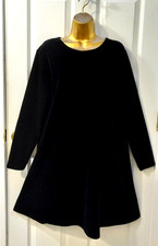 Black Velvet A-Line Y2K Long Sleeve Cocktail Christmas Sheath Sz 12 M/L Dress