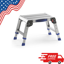 NEW Folding Step Stool Aluminum Work Platform...