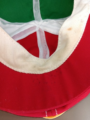Vintage Italia Italy Flag Patch Newsboy Hat Canvas Snapback Red Green Pre-Owned - Picture 15 of 18