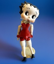 Vintage Betty Boop Porcelain Doll Fleischer Studios Bisque Jointed Figure +Stand