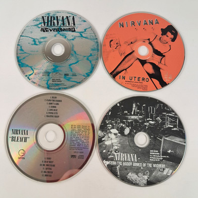 Nirvana CD Bundle 4 x Albums Nevermind In Utero Bleach Wishkah Discs Only EX
