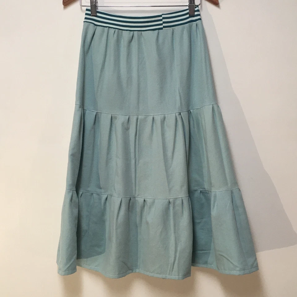 Skirt Flannel Girls XL 14/16 Maxi Green Ruffle Tier Cotton Mom and Pop's Kids - Image 4 of 4