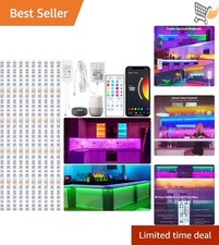 10 PCS RGB LED Strip Lights Kit Smart Dimmable Color Changing for Under Cabinet