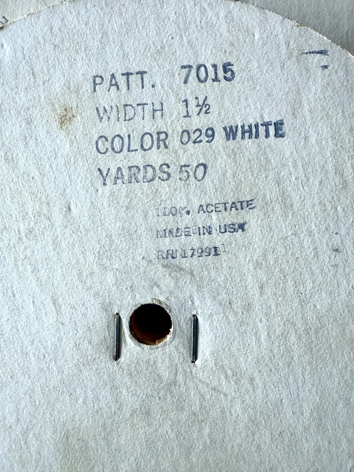 Vtg Satin Ribbon Trim Woven and Picot Edge Lot of 400 plus yards, Bridal, Crafts - Image 3 of 4