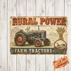 Farm Tractors Vintage Plaque 8x12 Rural Scene Metal Tin Sign