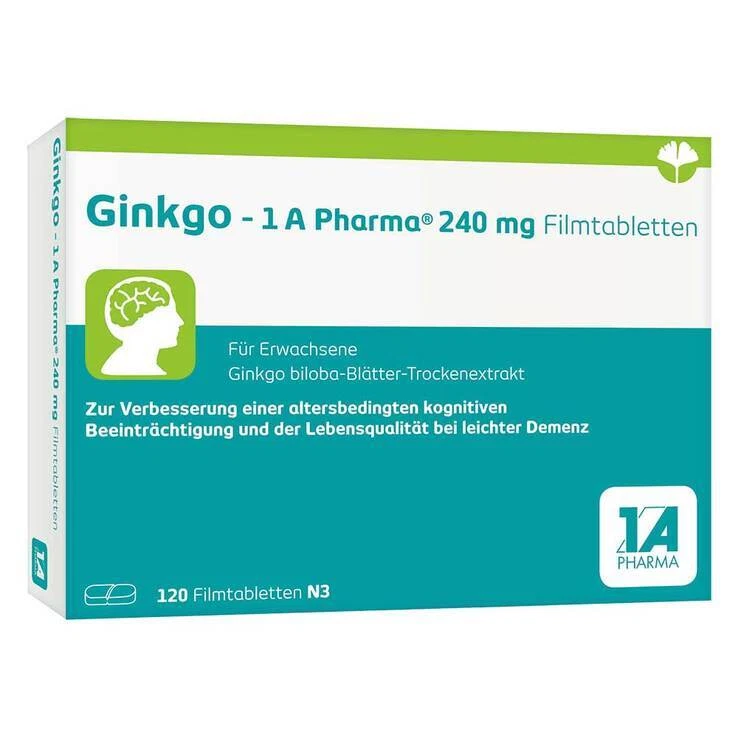 1A PHARMA Ginkgo – 1 A Pharma® 240 mg Filmtabletten · 120 St · PZN 14128904