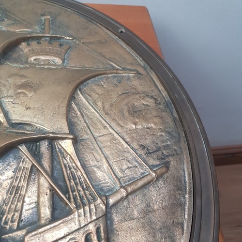 art deco bronze plaque galleon - Picture 4 of 18