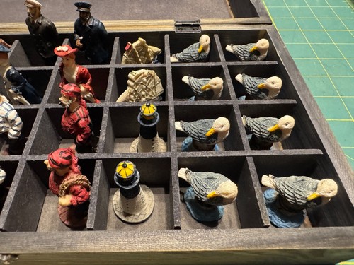 Chessman Nautical Chess Set Puffins Sailors Lighthouses Gulls Ships Captain - Picture 4 of 11