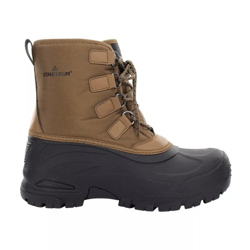 Staheekum Herren Thermo Schneestiefel Braun Schwarz Wasserdicht Größe 11