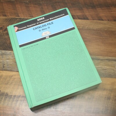 2002 Thomas Register of American Manufacturers, G thru O