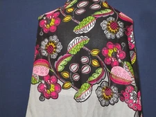 Unbranded Rectangle Floral Oblong Fashion Scarf Grey Black Pink Yellow Green