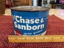 NOS Unopened, 1940’s Chase & Sanborn “New” Drip Grind Coffee, Original Key