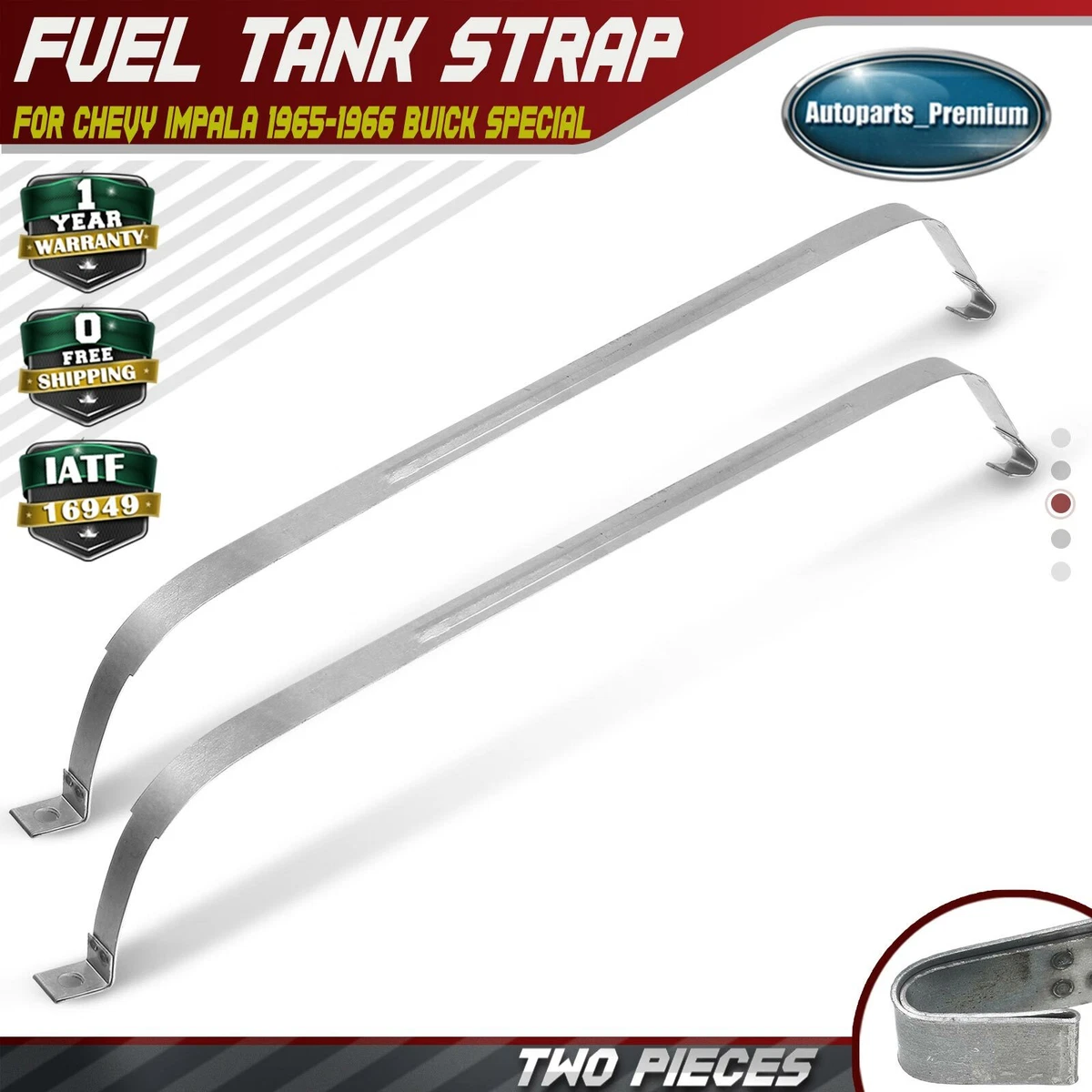 2x Fuel Tank Straps For Buick Skylark, Oldsmobile F85, Pontiac Tempest (1964-1967) | ST48