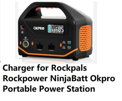  Charger for Rockpals Rockpower NinjaBatt Okpro Portable Power Station 1524