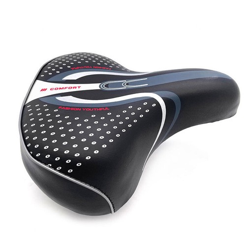Sedile bici e sella comfort nero extra largo grande ammortizzato uomo e donna D - Foto 4 di 21