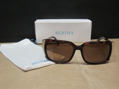 Bertha Natalia Tortoise Sunglasses Polarized Lenses  New  (KBRS)