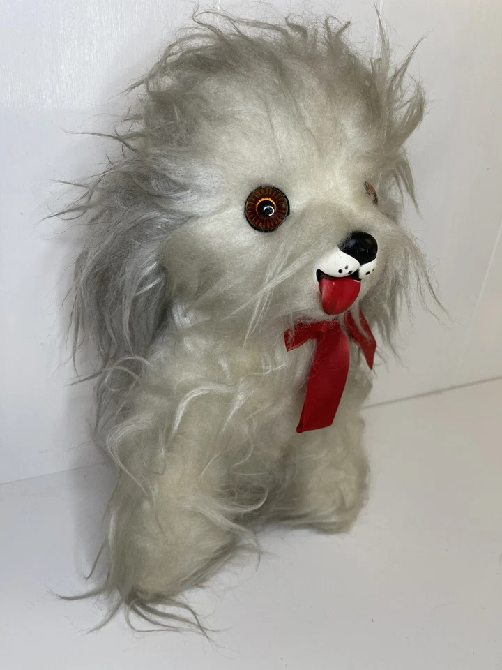 Vintage Rushton Dog Plush Stuffed Animal Sheepdog Rubber Mouth 14 Inch Large - Image 3 of 4