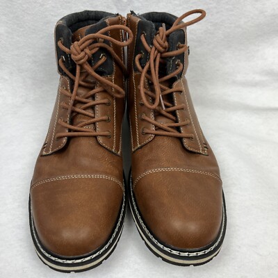 B-52 by Bullboxer Men's Cognac Lace Up/Zip Boots Size 13 | eBay