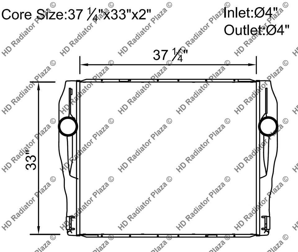 Charge Air Cooler For Peterbilt 330 340 387 389 Kenworth T370 W900 37 1/4" x 33" Foto 2 de 4