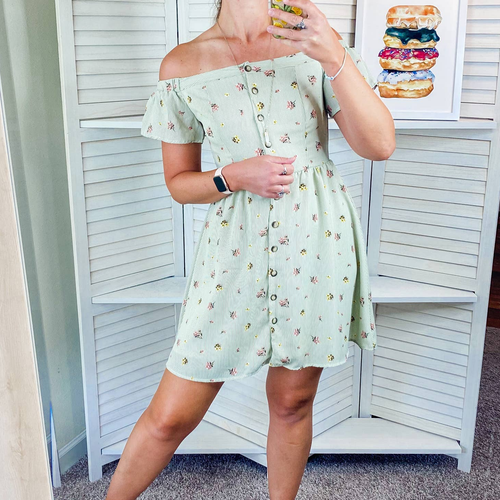 Liberty Love women's green floral off 