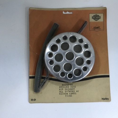 Harley-Davidson Drilled Disc Custom Air Cleaner Kit P/N 80040-81 ‘78later Models