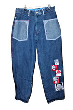 Vtg Fubu Platinum Fat Albert Gang on Leg 1990's Blue Jeans 34x32 Hip Hop Skate