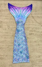 Sun Tail Aurora Borealis Mermaid Tail + Monofin Set Girls Swimmable NEW w/Tags