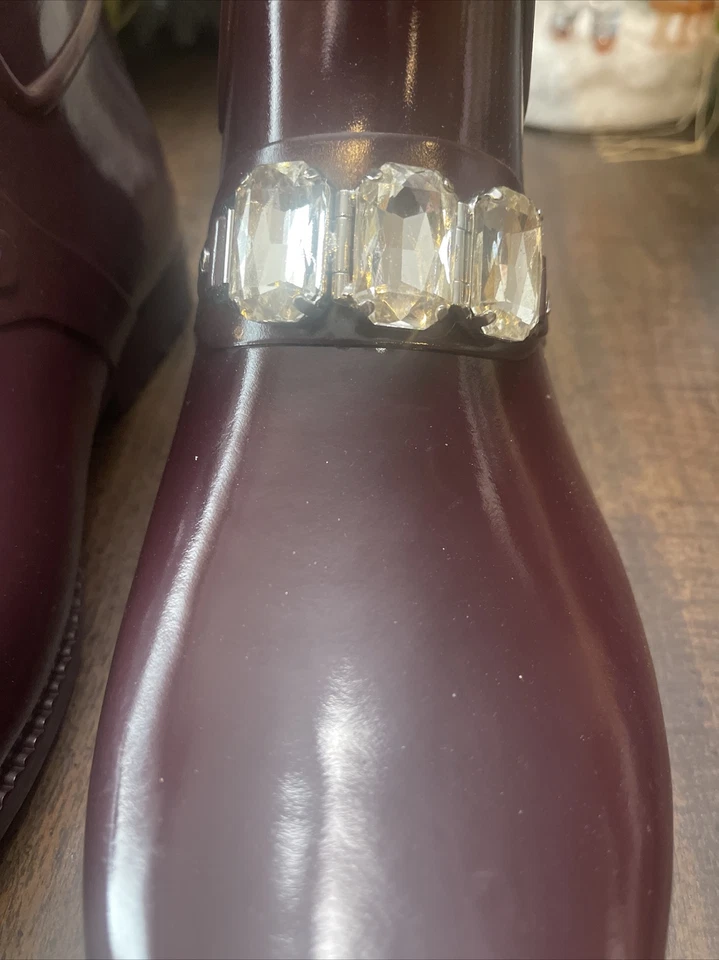 Michael Kors Leslie Botín de Lluvia Goma Sin Cordones Color Ciruela Usado Talla 11 Foto 4 de 4