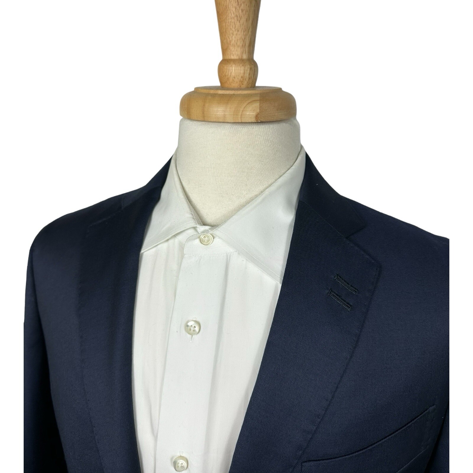 Hemrajani Brothers Current Solid Blue Dormeuil Wo… - image 4